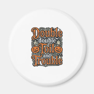 Imán Diseño de camiseta vintage de Halloween Double Toi