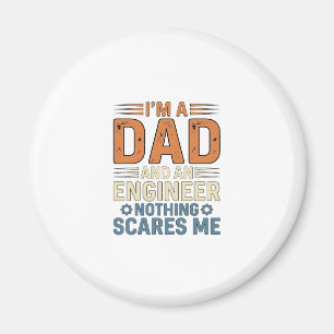 Imán Diseño de camiseta vintage de ingeniero de papá na