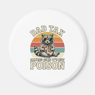Imán Diseño de camiseta vintage de mapache Funny Dad Ta