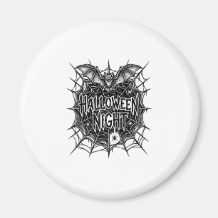 Imán Diseño de camiseta vintage de telaraña de murciéla
