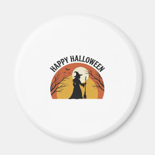 Imán Diseño de camiseta Vintage Witch Feliz Halloween_1