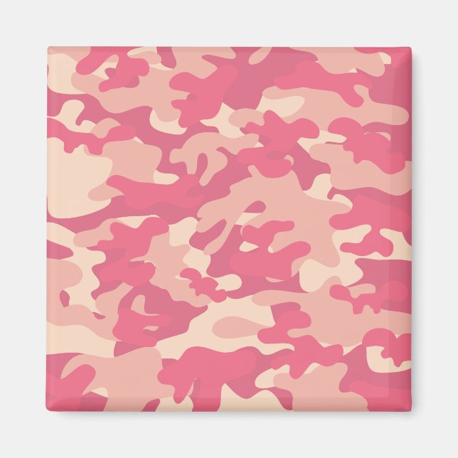 Imán Diseño de camo rosa (Frente)