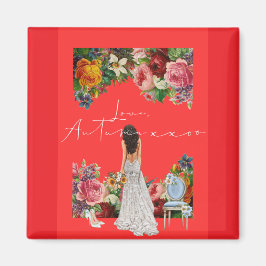 Imán Diseño de Carta de Amor - Amor, Otoño xxoo