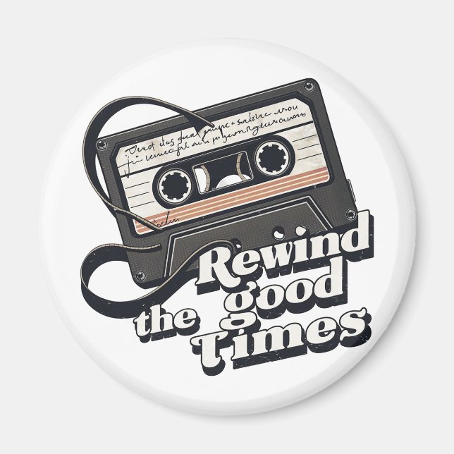 Imán Diseño de Cassette Retro para amantes de la nostal (Frente)