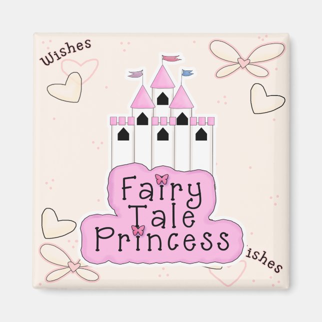 Imán Diseño de Castillo de Princesa de Cuento de Hadas (Frente)