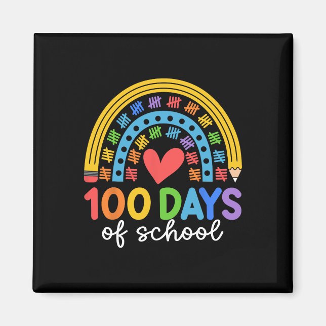 Imán Diseño De Celebración Del Arcoiris Escolar Durante (Frente)