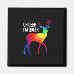 Imán Diseño de celebración del orgullo LGBT 'Oh Deer Qu
