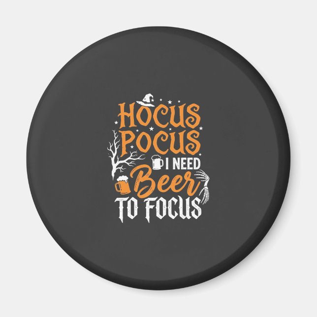 Imán Diseño de cerveza Hocus Pocus Halloween_1 (Frente)