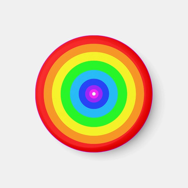 Imán Diseño de círculo arco iris-40686 (Frente)