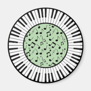 Imán Diseño de Círculo de Claves de Piano