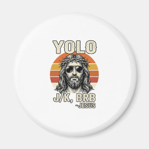 Imán Diseño de cita de grabado vintage divertido Jesús