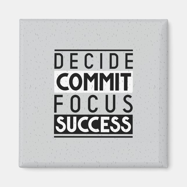 Imán Diseño de citas motivacionales para los logros (Frente)