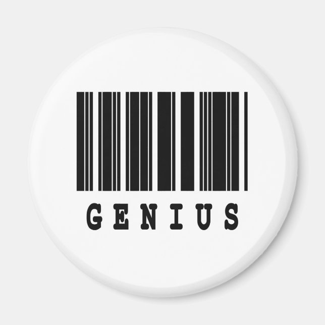 Imán diseño de código de barras genial (Frente)