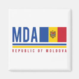 Imán Diseño de código ISO y bandera de Moldavia
