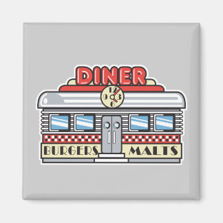 Imán diseño de comedor retro
