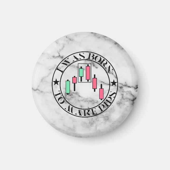 Imán Diseño de comercio | Patrón bajista Mármol | Pips (Frente)