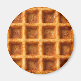 Imán Diseño de comida de waffle tostado realista