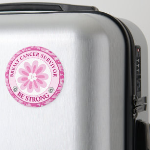 Imán Diseño de Conciencia de la Flor Rosa Fuerte