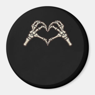 Imán Diseño de Corazones de Mano de Esqueleto