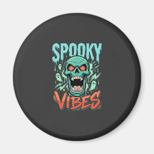 Imán Diseño de cráneo de fantasma de Halloween Vibracio