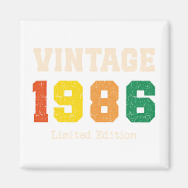 Imán Diseño de cumpleaños retro de edición limitada vin