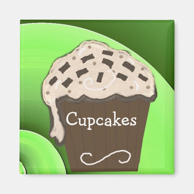 Imán Diseño de Cupcake (Frente)