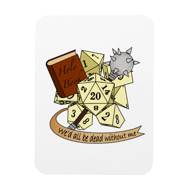 Imán Diseño de dados de clérigo (Vertical)