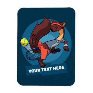 Imán Diseño de disparo de truco de tenis con Marta de p