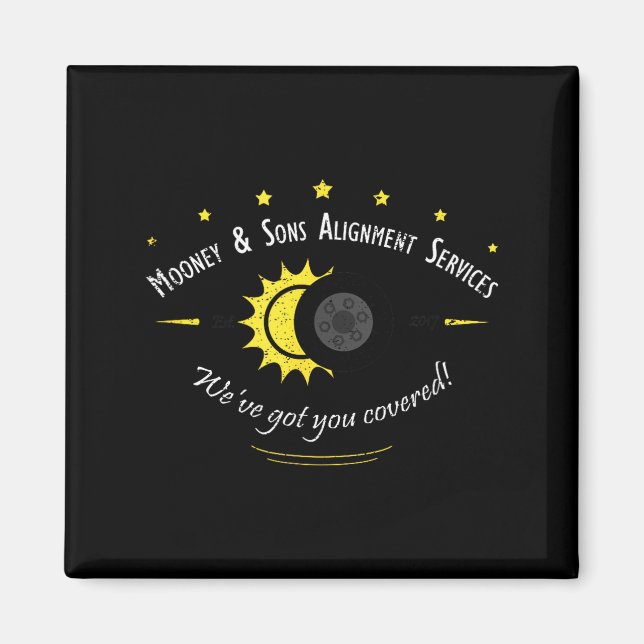 Imán Diseño de eclipse solar para fanáticos de la cienc (Frente)