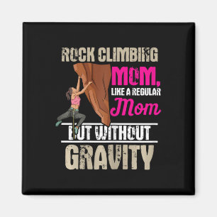 Imán Diseño de escalador de montaña para tu mamá escala