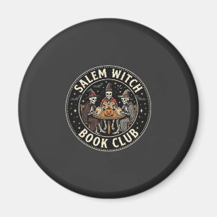 Imán Diseño de esqueleto de Halloween del club de libro