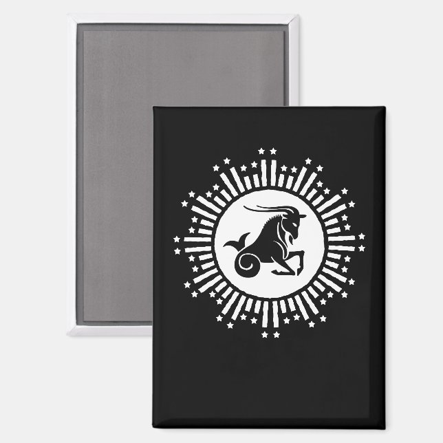 Imán Diseño de Estallido Estelar Cósmico del Signo Zodi (Anverso/Reverso)