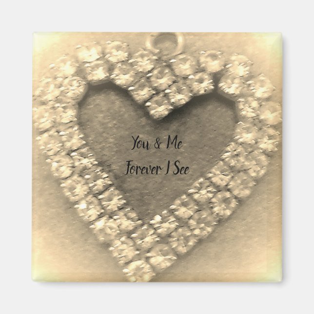 Imán DISEÑO DE ESTILO DE MAGNET ROMÁNTICO boda (Frente)