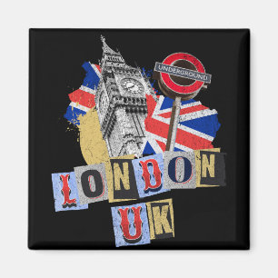Imán Diseño de estilo retro de Londres