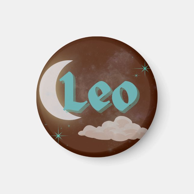 Imán Diseño de Estrellas de Nube de la Luna Celestial L (Frente)