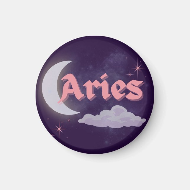 Imán Diseño de estrellas de nubes estéticas celestes de (Frente)