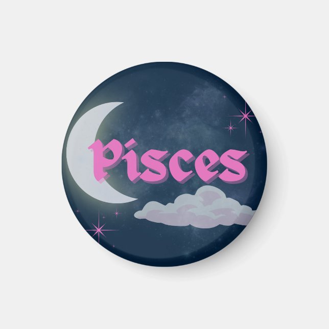 Imán Diseño de estrellas de nubes estéticas celestes en (Frente)