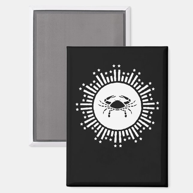 Imán Diseño de explosión estelar cósmica de cangrejo si (Anverso/Reverso)