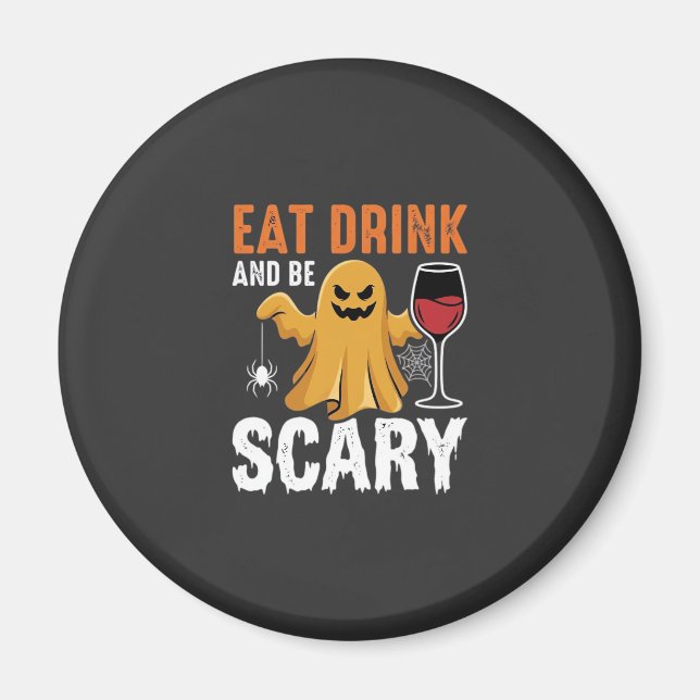 Imán Diseño de fantasma aterrador de Halloween Come Beb (Frente)