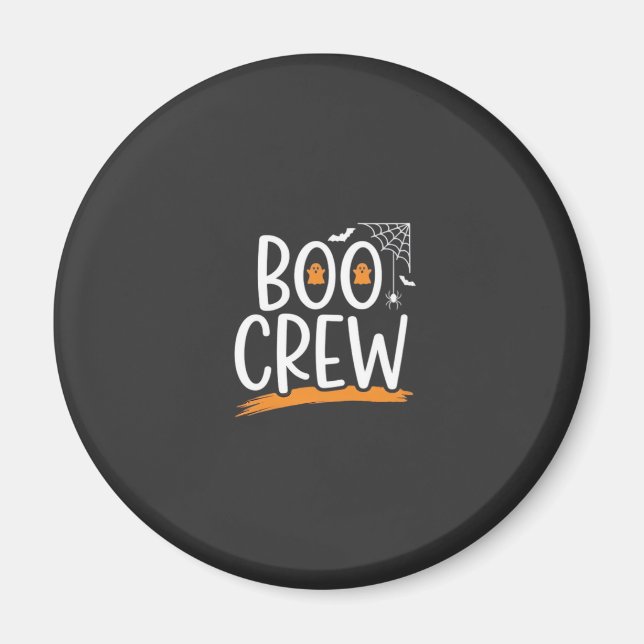 Imán Diseño de fantasma de Halloween Boo Crew_1 (Frente)