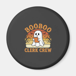 Imán Diseño de fantasma de Halloween de Booboo Clerk Cr