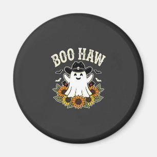 Imán Diseño de fantasma de Halloween occidental Boo Haw
