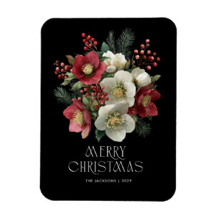 Imán Diseño de ferias navideñas de pintura hellebore