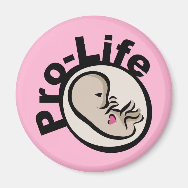 Imán Diseño de Feto Pro-Life (Frente)