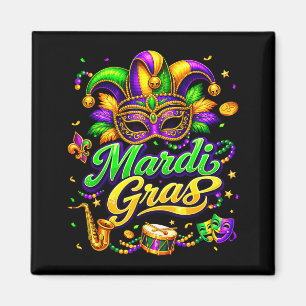 Imán Diseño de fiesta de Mardi Gras Nueva Orleans