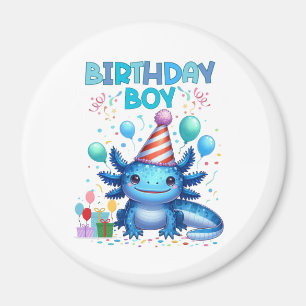 Imán Diseño de Fiestas Cutos de Aniversario Axolotl Vib