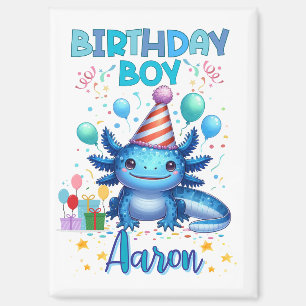Imán Diseño de Fiestas Cutos de Aniversario Axolotl Vib