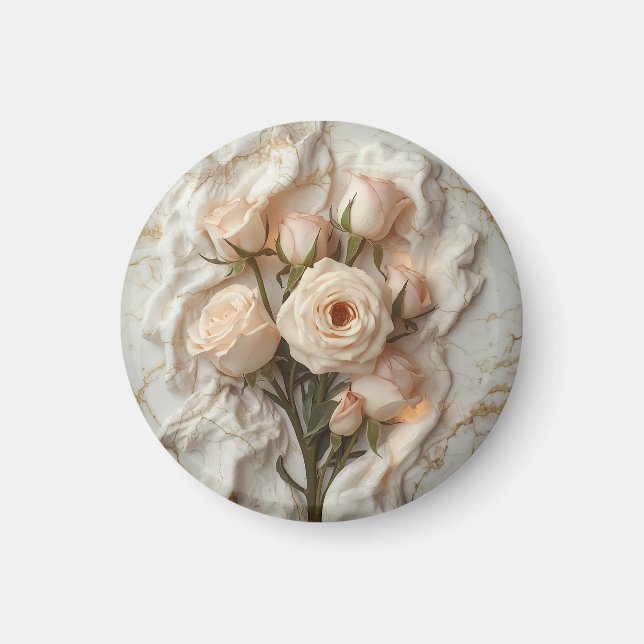 Imán Diseño de Flo de Rosa Elegante Moderno  (Frente)