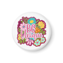 diseño de flor motivacional Be Unique
