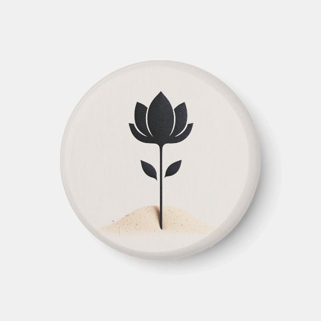 Imán Diseño de flores abstractas (Frente)